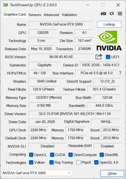 Обзор видеокарты Gigabyte GeForce RTX 5060 Windforce MAX OC: где хватает 8 ГБ, а где спасает только апскейл
Обзор видеокарты Gigabyte GeForce RTX 5060 Windforce MAX OC: где хватает 8 ГБ, а где спасает только апскейл