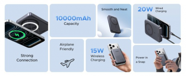 UGREEN выпустила в России зарядку Nexode Air на 65 Вт, магнитный аккумулятор MagFlow на 10 000 мА·ч и пауэрбанк Nexode Pro на 200 Вт и 25 000 мАч UGREEN выпустила в России зарядку Nexode Air на 65 Вт, магнитный аккумулятор MagFlow на 10 000 мА·ч и пауэрбанк Nexode Pro на 200 Вт и 25 000 мАч